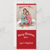 クリスマスの家族写真 シーズンカード (正面)