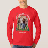 クリスマスの家族集合写真入りカスタムグッズ Tシャツ (正面)