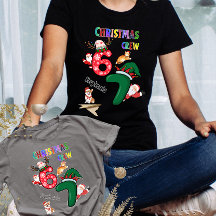 クリスマスの家族Tシャツ 黒