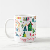 クリスマスの家 ハッピーホリデー コーヒーマグカップ (左)