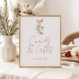 クリスマスの寄せ植え バラのボウ カード ギフト ポスター
