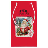 クリスマスの小さい抱き枕まで開かない スモールペーパーバッグ (裏面)