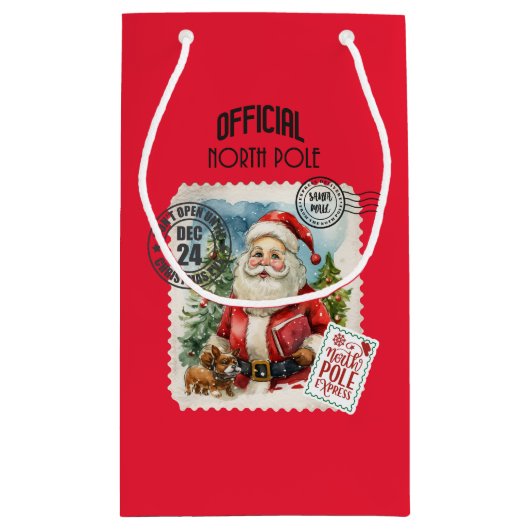 クリスマスの小さい抱き枕まで開かない スモールペーパーバッグ (裏面)