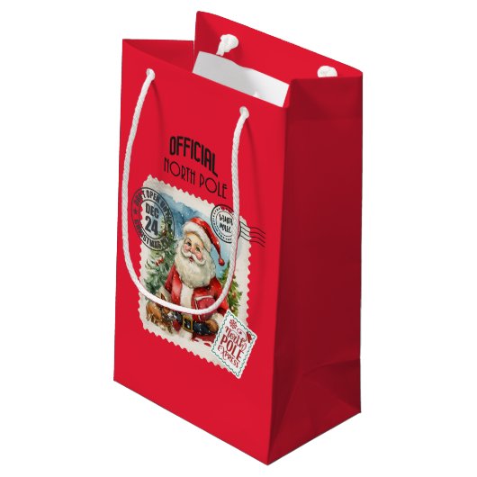 クリスマスの小さい抱き枕まで開かない スモールペーパーバッグ (裏面アングル)