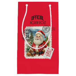 クリスマスの小さい抱き枕まで開かない スモールペーパーバッグ