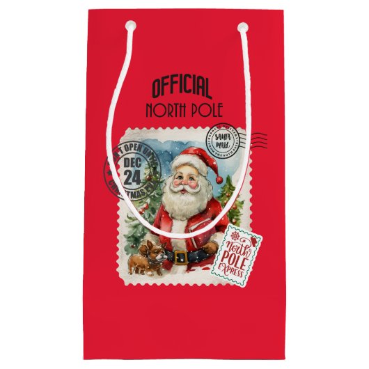 クリスマスの小さい抱き枕まで開かない スモールペーパーバッグ (正面)