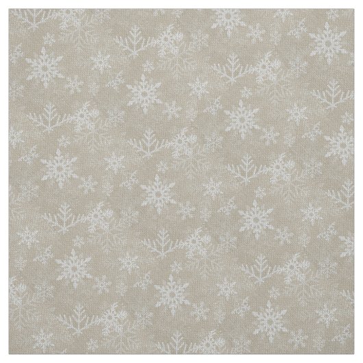 クリスマスの小さい雪片のコラージュ ファブリック (見本)
