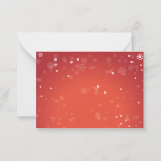 クリスマスの小さなグリーティングノートカード ノートカード (裏面)