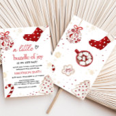 クリスマスの小さな喜びの束 赤ちゃん歓迎会 招待状