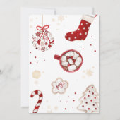 クリスマスの小さな喜びの束 赤ちゃん歓迎会 招待状 (裏面)