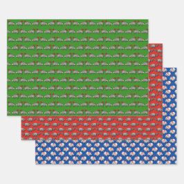 クリスマスの小さな生き物 ラッピングペーパーシート
