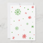 クリスマスの小人たちと楽しいクリスマスパーティー 招待状 (裏面)