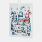 クリスマスの小人たち ガラスオーナメント (正面左)