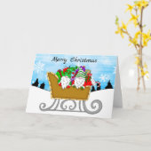 クリスマスの小人たち | 私たちの小人からあなたの小人へ カード (黄色い花)