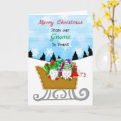 クリスマスの小人たち | 私たちの小人からあなたの小人へ カード (黄色い花)