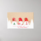 クリスマスの小人の絵 キャンバスプリント (正面)