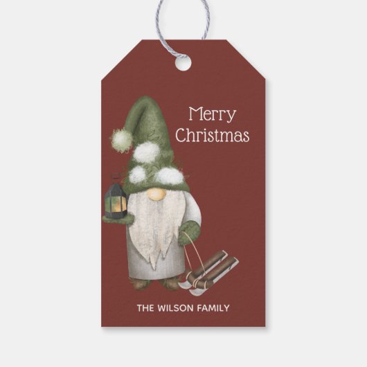 クリスマスの小人 ギフトタグ (裏面)