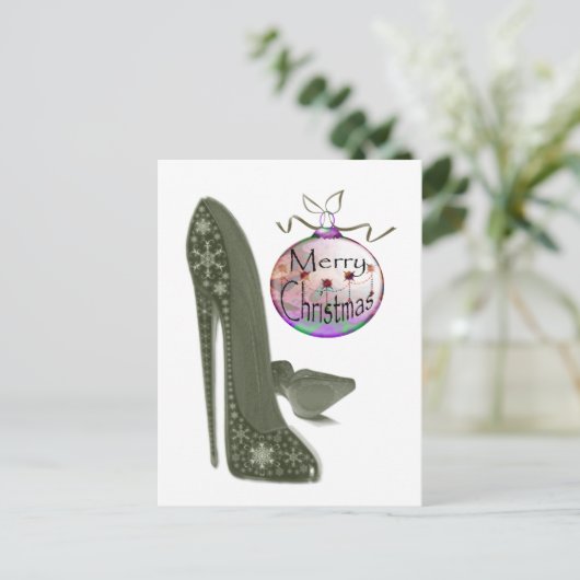 クリスマスの小剣およびつまらないものの芸術のギフト シーズンポストカード (スタンド正面)