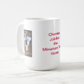 クリスマスの小型馬のサンタの帽子/天使 コーヒーマグカップ (正面左)