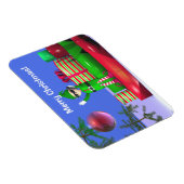 クリスマスの小妖精や小人がプレゼントに残る マグネット (右側)