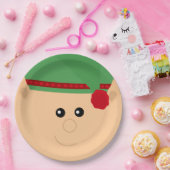 クリスマスの小妖精や小人のお祝いの紙皿 ペーパープレート (パーティー)