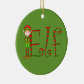 クリスマスの小妖精や小人のオーナメント セラミックオーナメント (右)