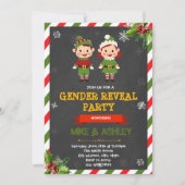 クリスマスの小妖精や小人の性はパーティの招待状を明らかにします 招待状 (正面)