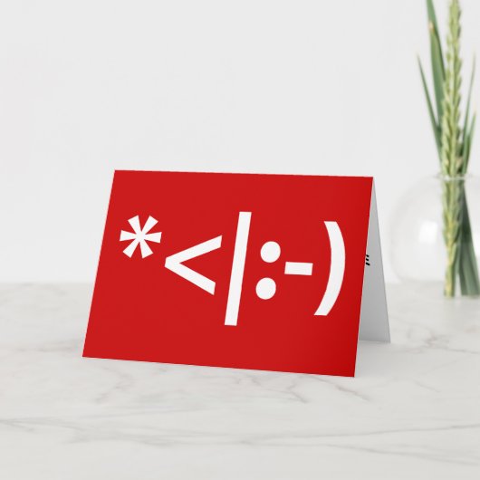 クリスマスの小妖精や小人の顔文字のクリスマスASCIIの文字の芸術 シーズンカード (正面)
