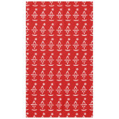 クリスマスの小妖精や小人の顔文字のクリスマスASCIIの文字の芸術 テーブルクロス (正面)