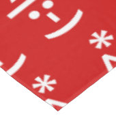 クリスマスの小妖精や小人の顔文字のクリスマスASCIIの文字の芸術 テーブルクロス (アングル)