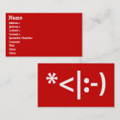 クリスマスの小妖精や小人の顔文字のクリスマスASCIIの文字の芸術 名刺 (正面/裏面)