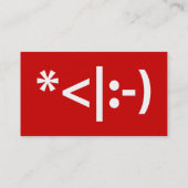 クリスマスの小妖精や小人の顔文字のクリスマスASCIIの文字の芸術 名刺 (裏面)
