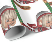 クリスマスの小妖精や小人 ラッピングペーパー (ロールコーナー)