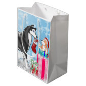 クリスマスの小犬! ミディアムペーパーバッグ (裏面アングル)