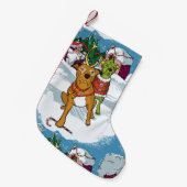 クリスマスの小石 スモールクリスマスストッキング (正面 (吊り時))