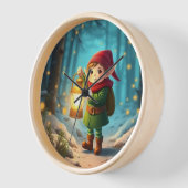 クリスマスの小精霊 壁時計 (傾斜)