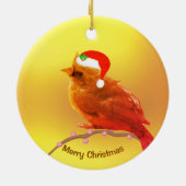 クリスマスの小鳥 セラミックオーナメント (裏面)