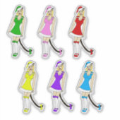 クリスマスの少女 シール (正面)