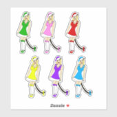 クリスマスの少女 シール (シート)