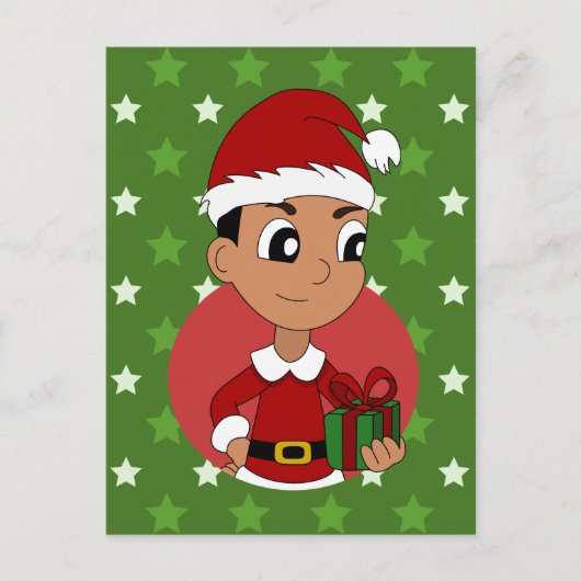 クリスマスの少年漫画 シーズンポストカード (正面)