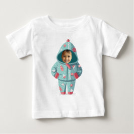 クリスマスの少年顔 オリジナル ベビーTシャツ