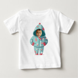 クリスマスの少年顔 オリジナル ベビーTシャツ