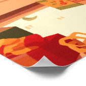 クリスマスの居心地の良いリビングルーム ポスター (角)