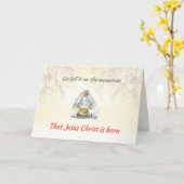 クリスマスの山に伝えて　クリスマスカード カード (黄色い花)