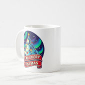 クリスマスの山を登れ デザイン コーヒーマグカップ (正面左)