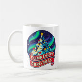 クリスマスの山を登れ デザイン コーヒーマグカップ (左)