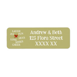 クリスマスの差出人住所ラベル ラベル