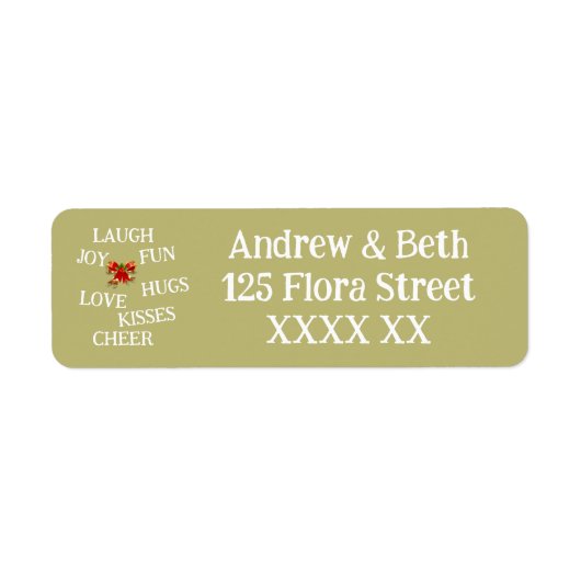 クリスマスの差出人住所ラベル ラベル (正面)