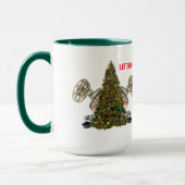 クリスマスの巻き枠ロールを許可して下さい マグカップ (左)