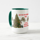 クリスマスの巻き枠ロールを許可して下さい マグカップ (正面左)